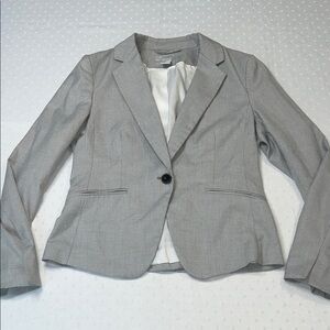 H&M Light Gray Women's Single-classy trendy Button Blazer